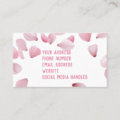 Élégant Carte de visite floral pour fleuriste (Dos)