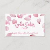 Élégant Carte de visite floral pour fleuriste (Devant)