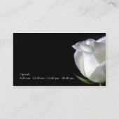 Élégant Carte de visite floral rose blanche (Dos)