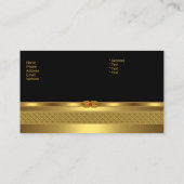 Élégant Carte de visite Gold Deco Red Jewel Image (Dos)