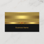 Élégant Carte de visite Gold Deco Red Jewel Image (Devant)