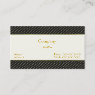 Élégant Carte de visite Gold Stripes
