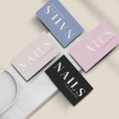 Élégant Carte de visite holographique rose