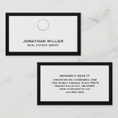 Élégant Carte de visite immobilier (Devant / Derrière)