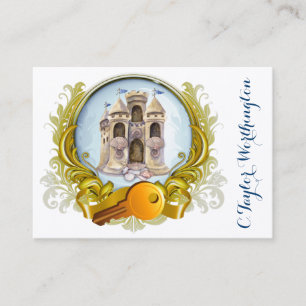 Élégant Carte de visite immobilier de plage