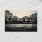 Élégant Carte de visite immobilier - Personnalisab (Dos)