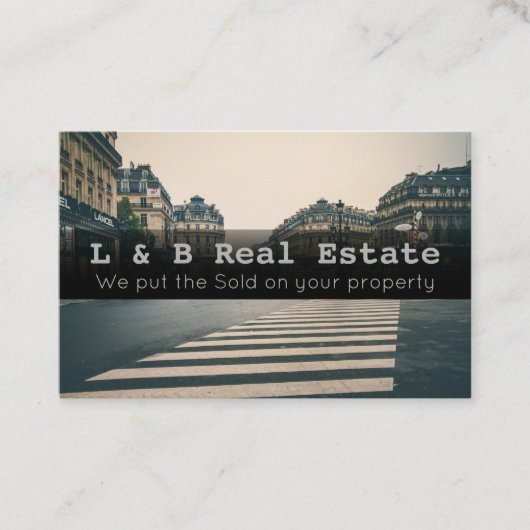 Élégant Carte de visite immobilier - Personnalisab (Devant)