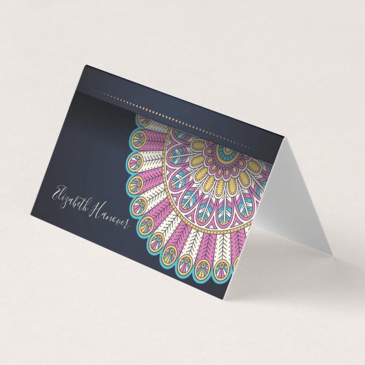 Élégant Carte de visite Mandala (Devant)