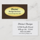 Élégant Carte de visite Masculine (Devant / Derrière)