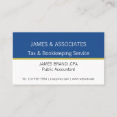 Élégant Carte de visite Modèle à deux tons (Devant)