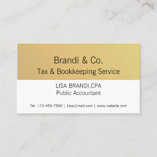 Élégant Carte de visite Modèle de logo Gold Tone