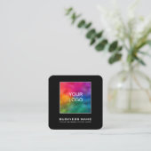 Élégant Carte de visite Moderne Ajoutez Votre Logo (Debout devant)