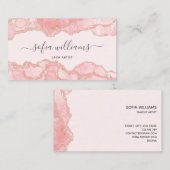 Élégant Carte de visite moderne rose pâle (Devant / Derrière)