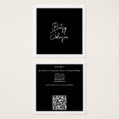 Élégant Carte de visite noir et blanc (Devant & derrière)