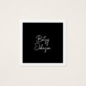 Élégant Carte de visite noir et blanc (Devant)