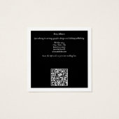 Élégant Carte de visite noir et blanc (Dos)