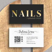 Élégant Carte de visite noir et or