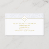 Élégant Carte de visite Pastel chic en marbre flor (Dos)