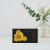 Elégant Carte de visite personnalisé Crocus Jaune (Debout devant)