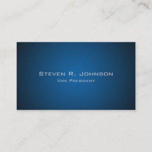 Élégant Carte de visite personnalisé Dark Blue 
