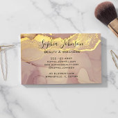 Élégant Carte de visite personnalisé en marbre ros