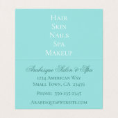 Élégant Carte de visite plié bleu et blanc orange (Intérieur déplié)