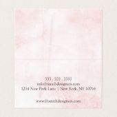 Élégant Carte de visite plié couleur d'aquarelle (Intérieur déplié)