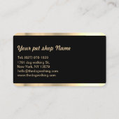 Élégant Carte de visite pour animaux de compagnie  (Dos)