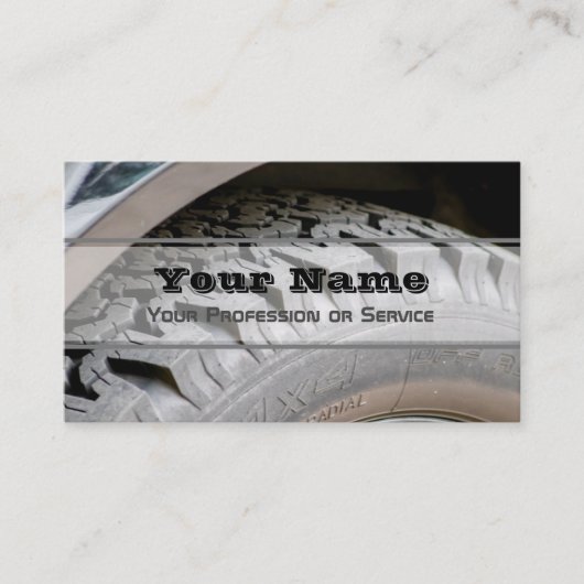 Elégant carte de visite pour les experts des roues (Devant)