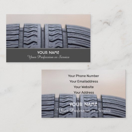 Elégant carte de visite pour les experts des roues (Devant / Derrière)