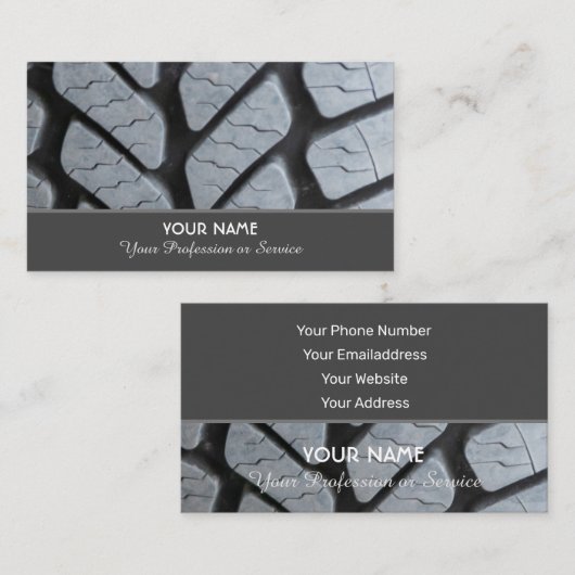 Elégant carte de visite pour les experts des roues (Devant / Derrière)