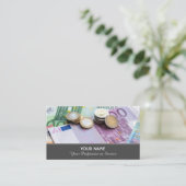 Élégant carte de visite pour les experts financier (Debout devant)