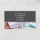 Élégant carte de visite pour les experts financier (Dos)