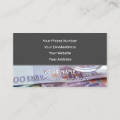 Élégant carte de visite pour les experts financier (Dos)