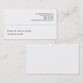 Élégant Carte de visite professionnel blanc (Devant / Derrière)