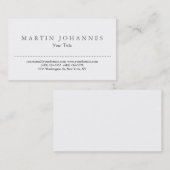 Élégant carte de visite professionnel blanc clair (Devant / Derrière)