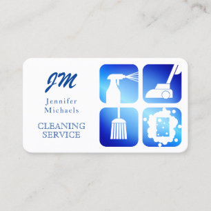 Élégant carte de visite professionnel bleu