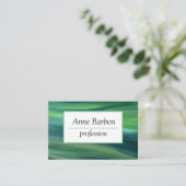 Élégant Carte de visite professionnel vert (Debout devant)