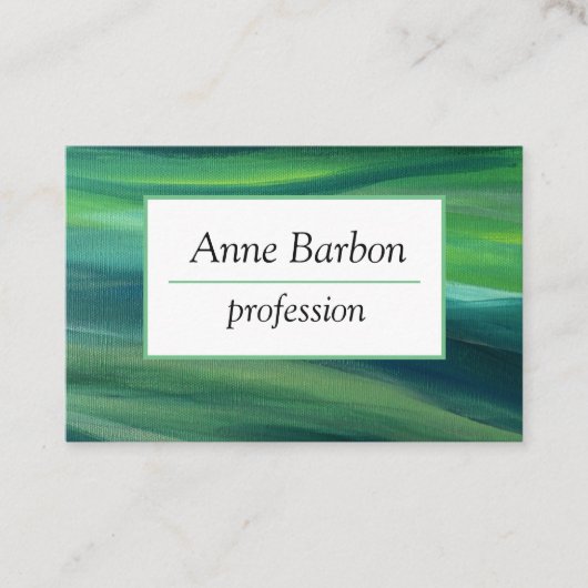 Élégant Carte de visite professionnel vert (Devant)