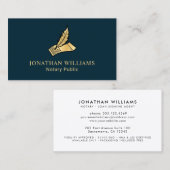 Élégant Carte de visite public de la marine et de  (Devant / Derrière)