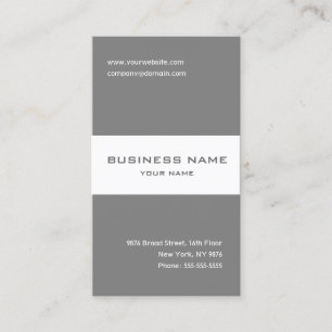 Élégant carte de visite rayé gris et blanc