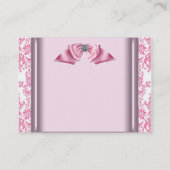 Élégant Carte de visite rose Damask (Dos)