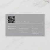 Élégant Carte de visite rose et gris (Dos)