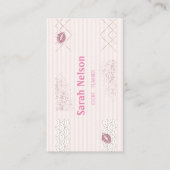 Élégant Carte de visite rose sucré de luxe (Devant)