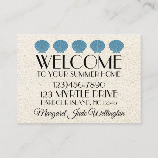 Élégant Carte de visite Shell (Dos)