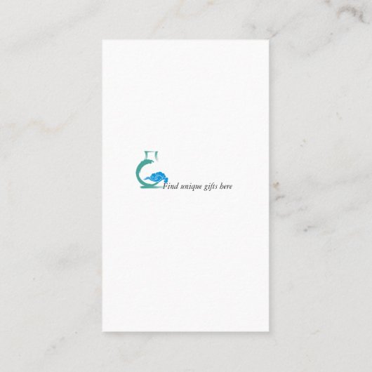 Élégant Carte de visite simple avec Chinoiserie Va (Dos)