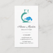 Élégant Carte de visite simple avec Chinoiserie Va (Devant)