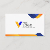 Élégant Carte de visite simple orange (Dos)