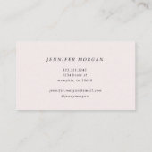 Élégant Carte de visite Sophistiqué Feuille d'or (Dos)