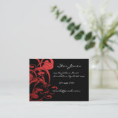 Élégant Carte de visite Swirl RED - (Debout devant)